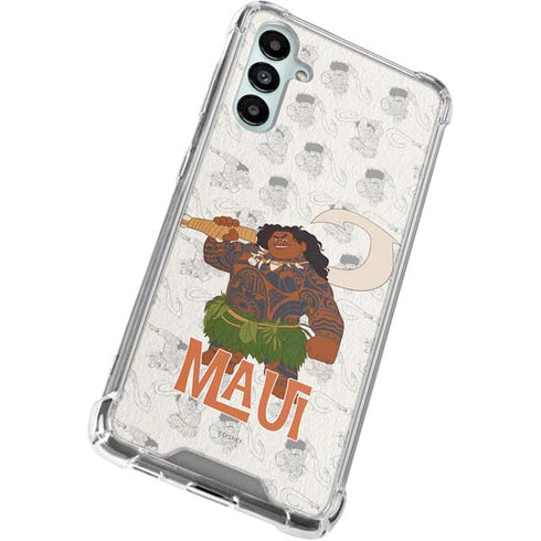 Disney Princess Moana Maui Pattern Galaxy A15 5G Clear Case